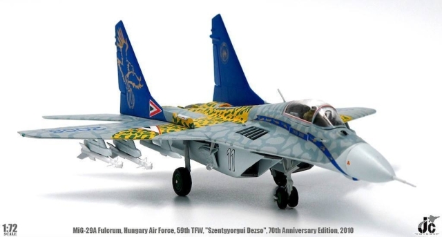 JCW 1/72 (ダイキャスト製) MiG-29A ハンガリー空軍 59th TFW `Szentgyorgui Dezso` 70周年記念塗装 2010