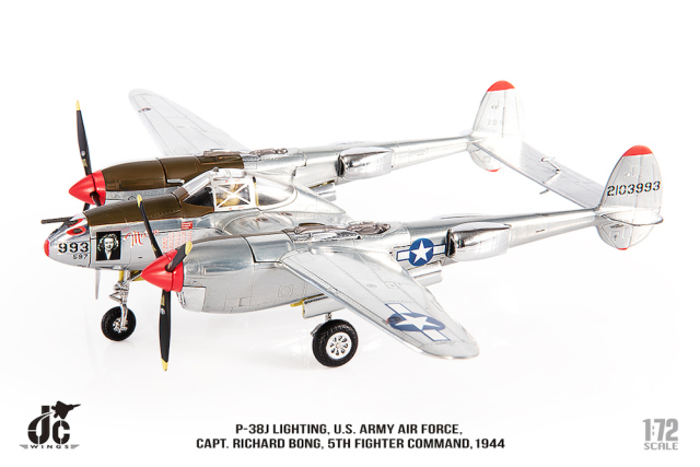 JCW 1/72 (ダイキャスト製) P-38J アメリカ陸軍航空軍 5th Fighter Command 1944