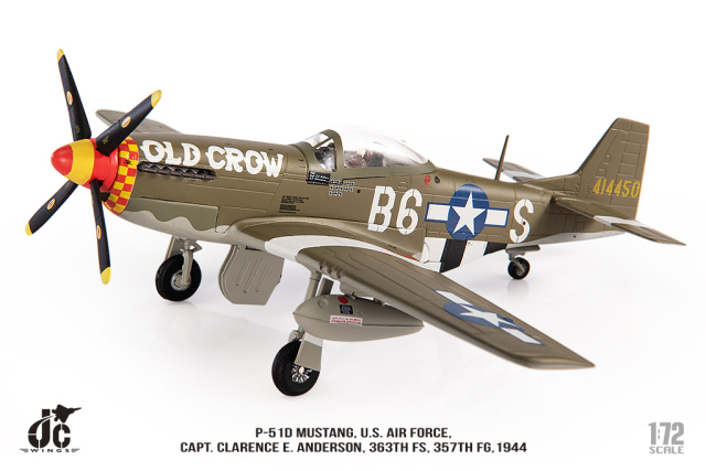 JCW 1/72 (ダイキャスト製) P-51D アメリカ空軍 363th FS, 357th FG, 1944