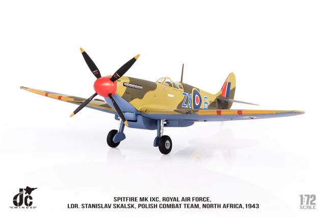 JCW 1/72 (ダイキャスト製) スピットファイア MK IXc Ldr. Stanislav Skalsk イギリス空軍 Polish Combat Team 北アフリカ 1943