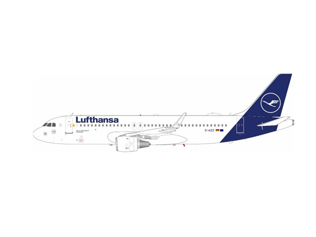 [予約]JFOX MODELS 1/200 (ダイキャスト製) A320-200 Lufthansa D-AIZZ