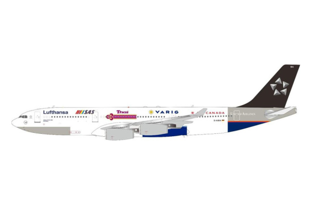 [予約]JFOX MODELS 1/200 (ダイキャスト製) A340-200 Lufthansa Star Alliance D-AIBA