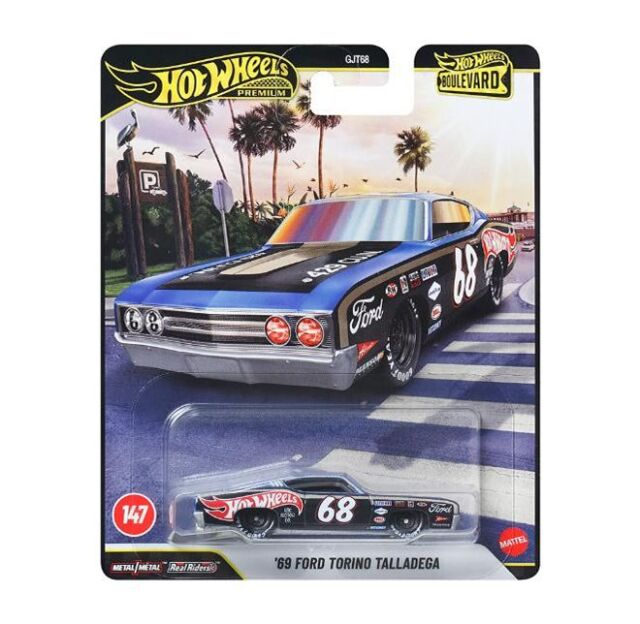 Hot Wheels 1/64 (ダイキャスト製) ブールバード '69 フォード トリノ タラデガ