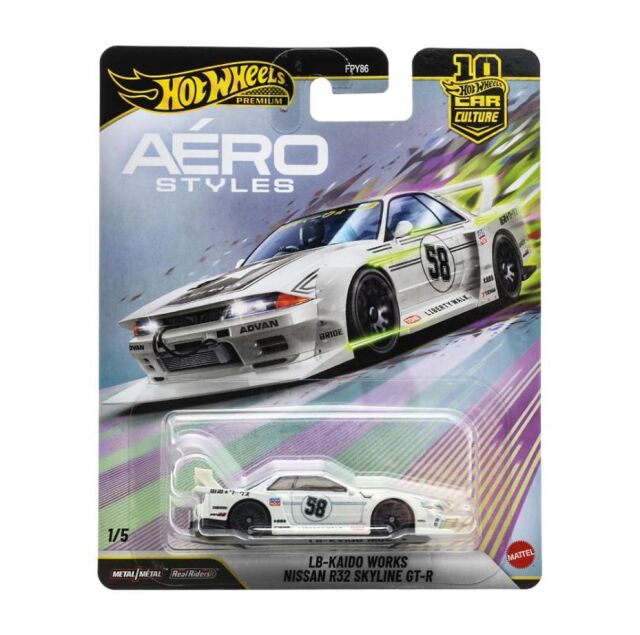 [予約]Hot Wheels 1/64 (ダイキャスト製) カーカルチャー エアロスタイルズ LB-街道ワークス 日産 R32 スカイライン GT-R