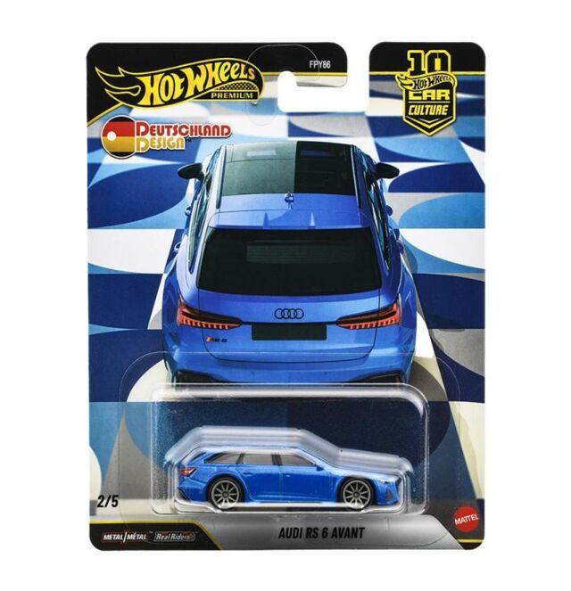 [予約]Hot Wheels 1/64 (ダイキャスト製) カーカルチャー ドイチュラント デザイン アウディ RS 6 アバント