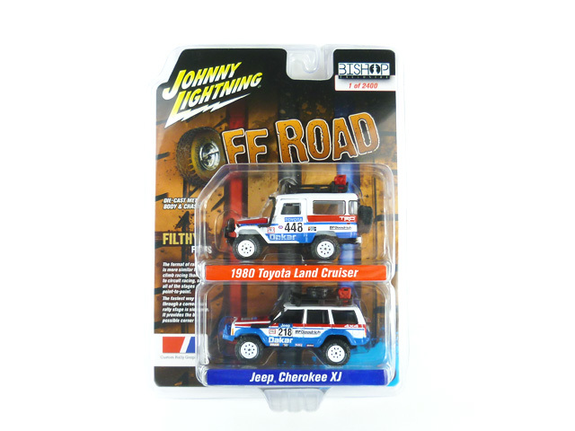 Johnny Lightning（ジョニーライトニング）1/64 ランドクルーザー、ジープチェロキーXJ 2台セット