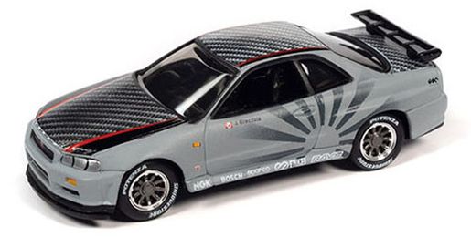 Johnny Lightning（ジョニーライトニング）1/64 1999 ニッサン スカイライン GT-R (BNR34) マットグレー ※並行輸入品