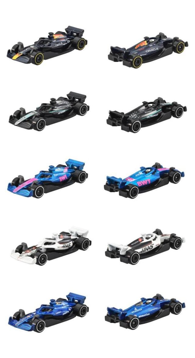 Hot Wheels 1/64 (ダイキャスト製) ベーシックカー F1 5カーパック