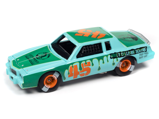 Johnny Lightning（ジョニーライトニング）1/64 1982 ポンティアック グランプリ ストックカー デモ ダービー ライトブルー／グリーン