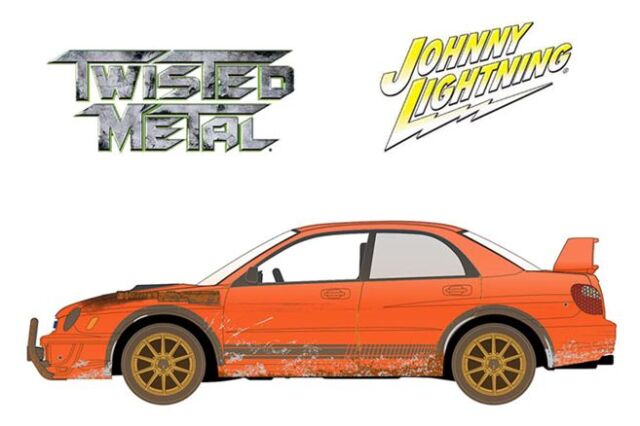 [予約]Johnny Lightning(ジョニーライトニング) 1/64 (ダイキャスト製)  ツイステッド・メタル 2002 スバル WRX "エブリン"