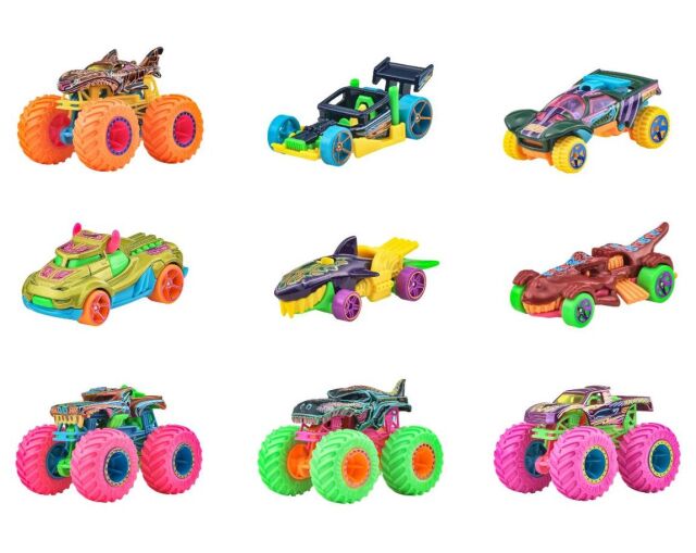 Hot Wheels 1/64 (ダイキャスト製) モンスタートラック ネオン