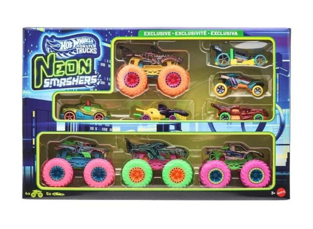 Hot Wheels 1/64 (ダイキャスト製) モンスタートラック ネオン