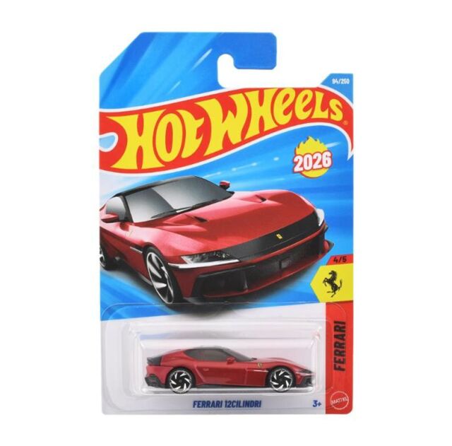 [予約]Hot Wheels 1/64 (ダイキャスト製) ベーシックカー フェラーリ 12チリンドリ