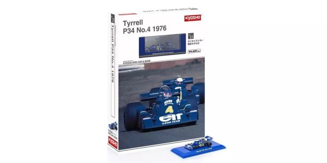 KYOSHO 1/64 (ダイキャスト製)  宮沢模型限定 Tyrrell P34 1976 No.4 (ミニカー＆ブック)