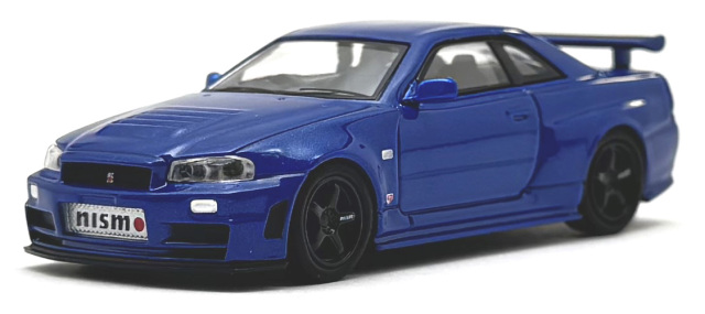 京商オリジナル 1/64 (ダイキャスト製) [MOTN] ニスモ R34 GT-R Z-tune LED搭載 (ベイサイドブルー)