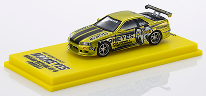 [予約]京商オリジナル 1/64 (ダイキャスト製) [MOTN] 日産 スカイライン GT-R(R34) ムーンアイズ (1) LED搭載