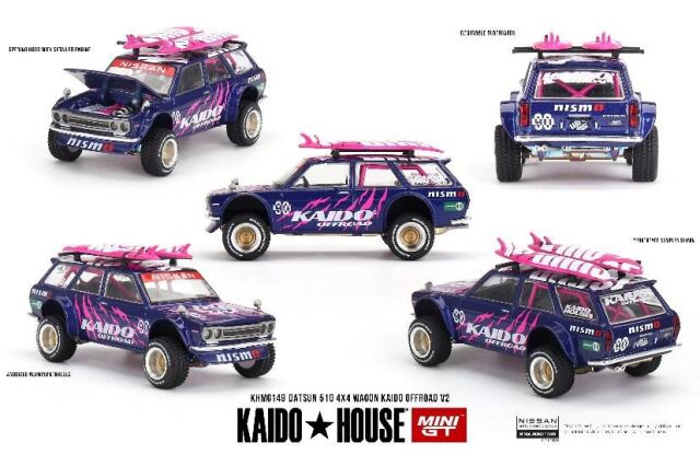 MINI GT 1/64 (ダイキャスト製) ダットサン 510 ワゴン 4x4 Kaido Offroad V2(右ハンドル)