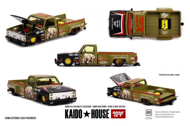 MINI GT 1/64 (ダイキャスト製) シボレー シルバラード "スマトラサイ" KAIDO x ミズ ダイキャスト(左ハンドル)