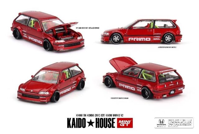 MINI GT 1/64 (ダイキャスト製) Honda シビック EF Kaido Works V2(左ハンドル)