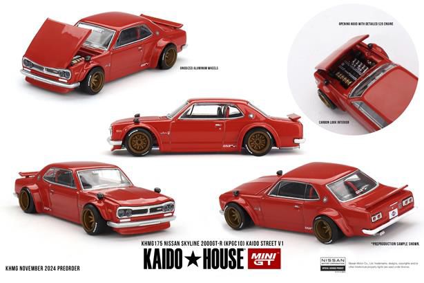 MINI GT 1/64 (ダイキャスト製) Nissan スカイライン 2000GT-R(KPGC10) Kaido Works V1(右ハンドル)