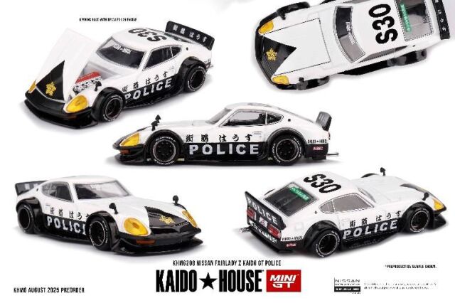 MINI GT 1/64 (ダイキャスト製) Nissan フェアレディ Z Kaido GT ポリス(右ハンドル)