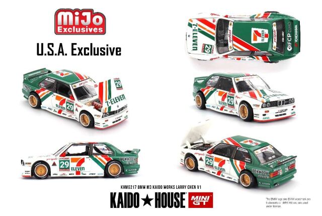 [予約]MINI GT 1/64 (ダイキャスト製) BMW M3 KAIDO WORKS V1 Larry Chen(左ハンドル) 北米限定