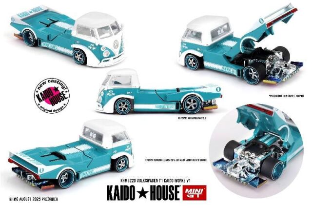 [予約]MINI GT 1/64 (ダイキャスト製) フォルクスワーゲン T1 KAIDO WORKS V1(左ハンドル)