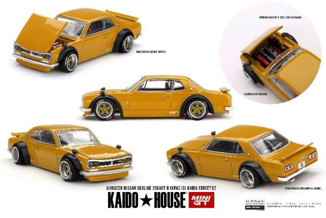 MINI GT 1/64 (ダイキャスト製) Nissan スカイライン 2000GT-R (KPGC10) Kaido Street V2(右ハンドル)