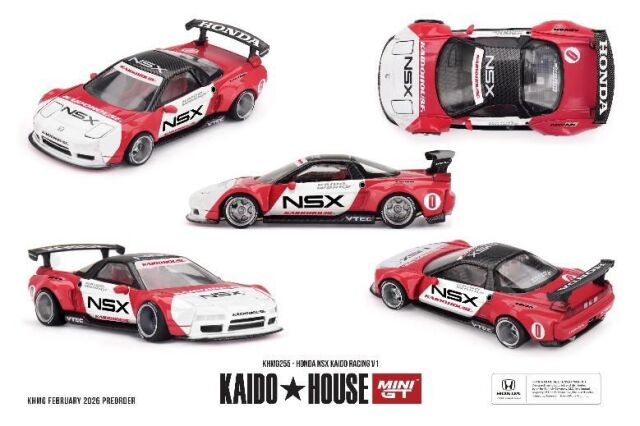 [予約]MINI GT 1/64 (ダイキャスト製) Honda NSX Kaido Racing V1(左ハンドル)