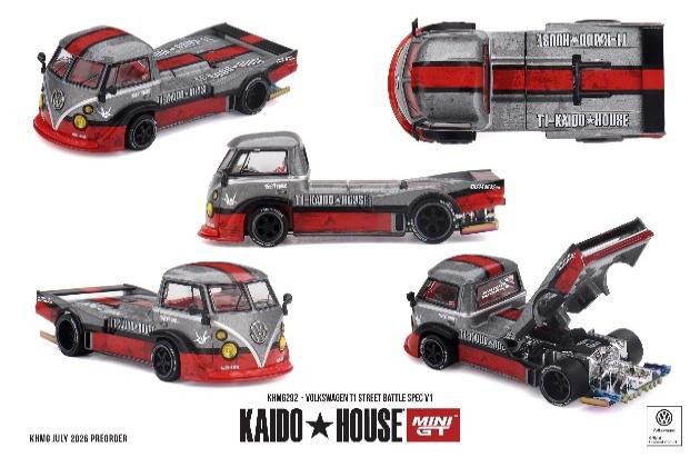 [予約]MINI GT 1/64 (ダイキャスト製) フォルクスワーゲン T1 Street Battle Spec V1(左ハンドル)
