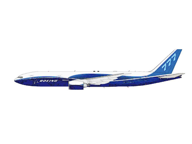 [予約]KJ Models 1/200 (ダイキャスト製) 777-200LR Boeing House Color N6066Z