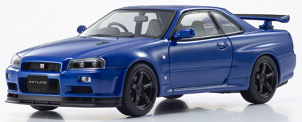 京商オリジナル 1/43 (ダイキャスト製) 日産 スカイライン R34 GT-R VスペックII (ベイサイドブルー)