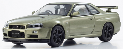 京商オリジナル 1/43 (ダイキャスト製) 日産 スカイライン R34 GT-R VスペックII Nür (ミレニアムジェイド)
