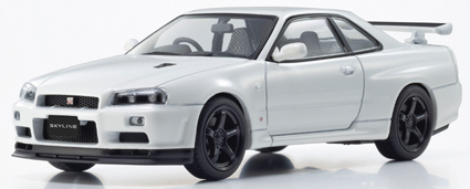 京商オリジナル 1/43 (ダイキャスト製) 日産 スカイライン R34 GT-R VスペックII (ホワイトパール)