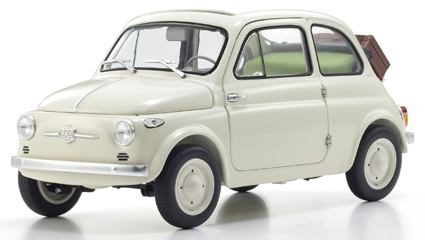 [予約]京商オリジナル 1/18 (ダイキャスト製) フィアット ヌォーバ 500 アクセサリー付 (アイボリー)