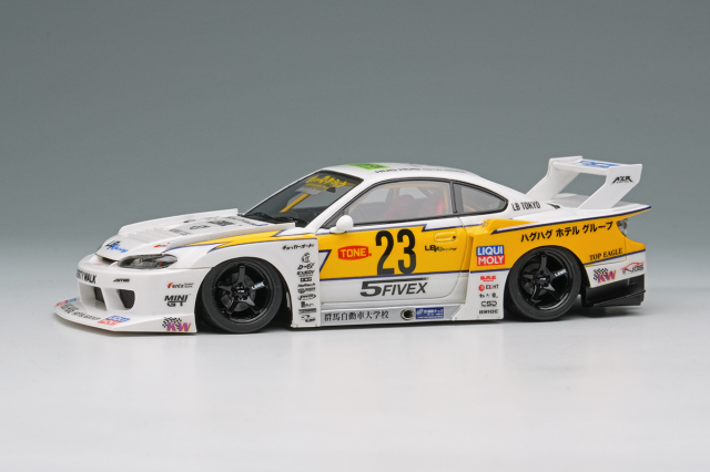 EIDOLON(アイドロン) 1/43 (レジン製) LB-スーパーシルエットS15 シルビア ホワイト / イエローストライプ (限定200台)