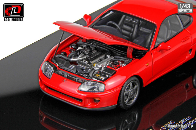 LCD トヨタスープラ1/18ミニカーレッド