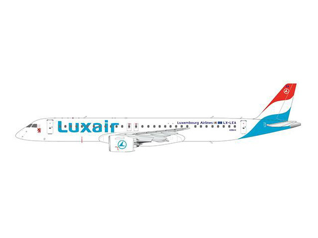 [予約]JC WINGS 1/200 (ダイキャスト製) ERJ-190-400STD Luxair Embraer LX-LEA [FD]