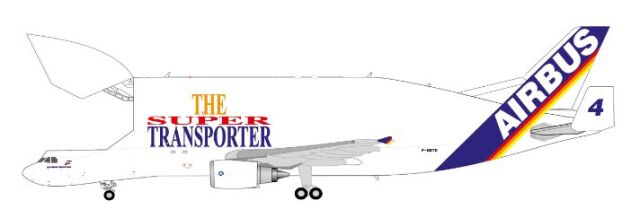[予約]JC WINGS 1/400 (ダイキャスト製) A300B4-600ST Air Transport International "Beluga No.4" 開閉選択式 F-GSTD