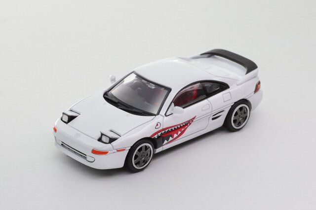 ダイキャストチーム 1/64 (ダイキャスト製)  Toyota MR2 W20 (RHD)  ホワイト/シャークマウス