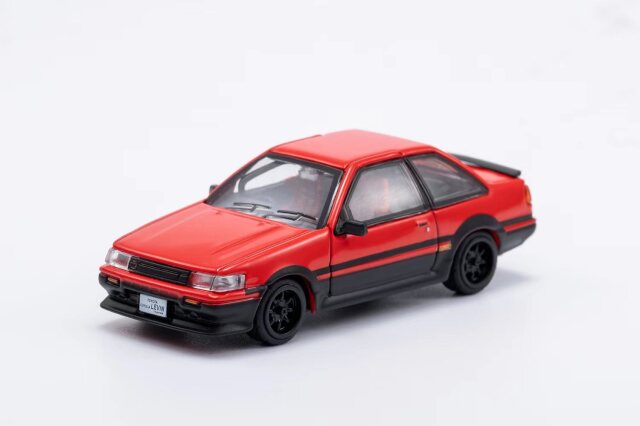 ダイキャストチーム 1/64 (ダイキャスト製) トヨタ カローラ LEVIN (RHD) レッド