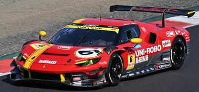 [予約]LOOKSMART(ルックスマート) 1/43 (レジン製) UNI-ROBO BLUEGRASS FERRARI VELOREX No.6 GT300 SUPER GT 2026 Y.Katayama／N.Kr?tten