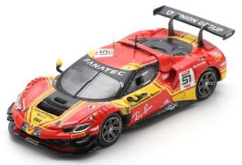 LOOKSMART(ルックスマート) 1/64 (ダイキャスト製) Ferrari 296 GT3 No.51 AF Corse／Francorchamps Motors 2nd 24H Spa 2024A.Rovera／D.Rigon／A.Pier Guidi