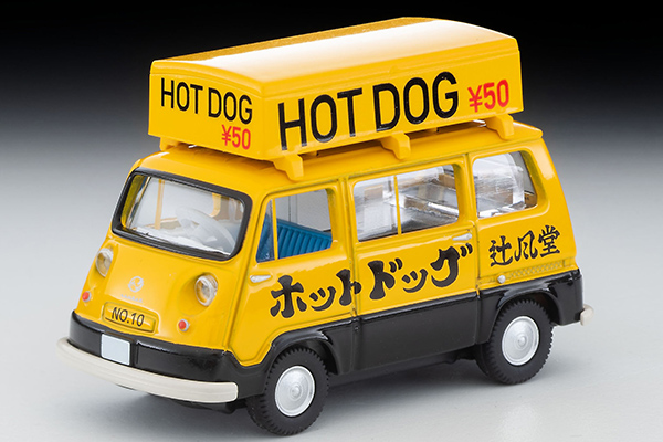 トミカリミテッドヴィンテージ 1/64 スバル サンバー ライトバン ホットドッグ屋（黄／黒）フィギュア付