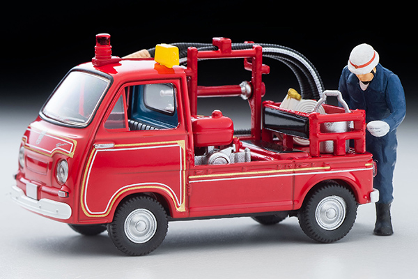 トミカリミテッドヴィンテージ 1/64 スバル サンバー ポンプ消防車（フィギュア付）