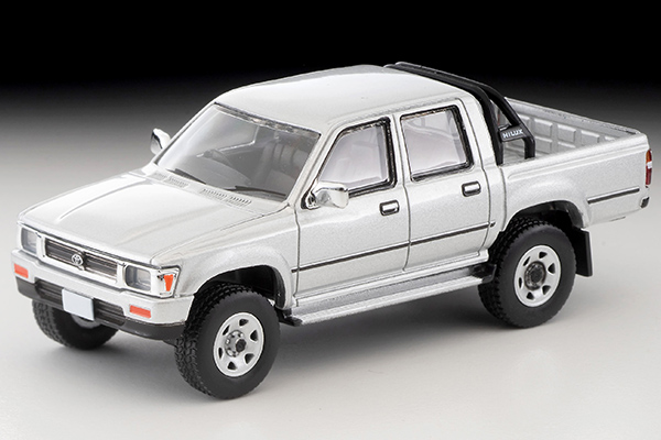トミカリミテッドヴィンテージネオ 1/64 (ダイキャスト製) トヨタ ハイラックス4WD ピックアップ ダブルキャブ SSR（銀）91年式