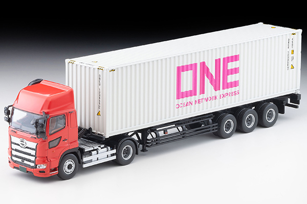 トミカリミテッドヴィンテージネオ 1/64 (ダイキャスト製) 日野プロフィア 40ft海上コンテナトレーラ（東邦車輛TC36H1C34）オーシャンネットワークエクスプレス グレーコンテナ