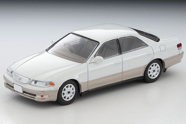 トミカリミテッドヴィンテージネオ 1/64 (ダイキャスト製) トヨタ マークII 2.5グランデ 98年式（白／金）