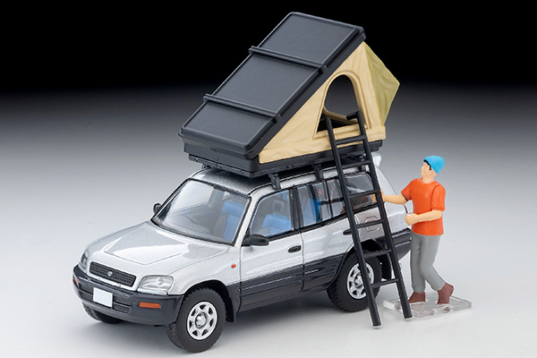 [予約]トミカリミテッドヴィンテージネオ 1/64 (ダイキャスト製) トヨタ RAV4J V（銀）テント、フィギュア付