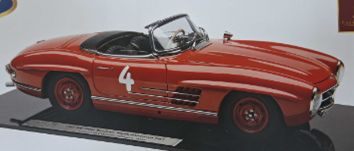 [予約]CMC 1/18 (ダイキャスト製) メルセデスベンツ 300SL W198 ロードスター オープン レーシングver. レッド 1500台限定
